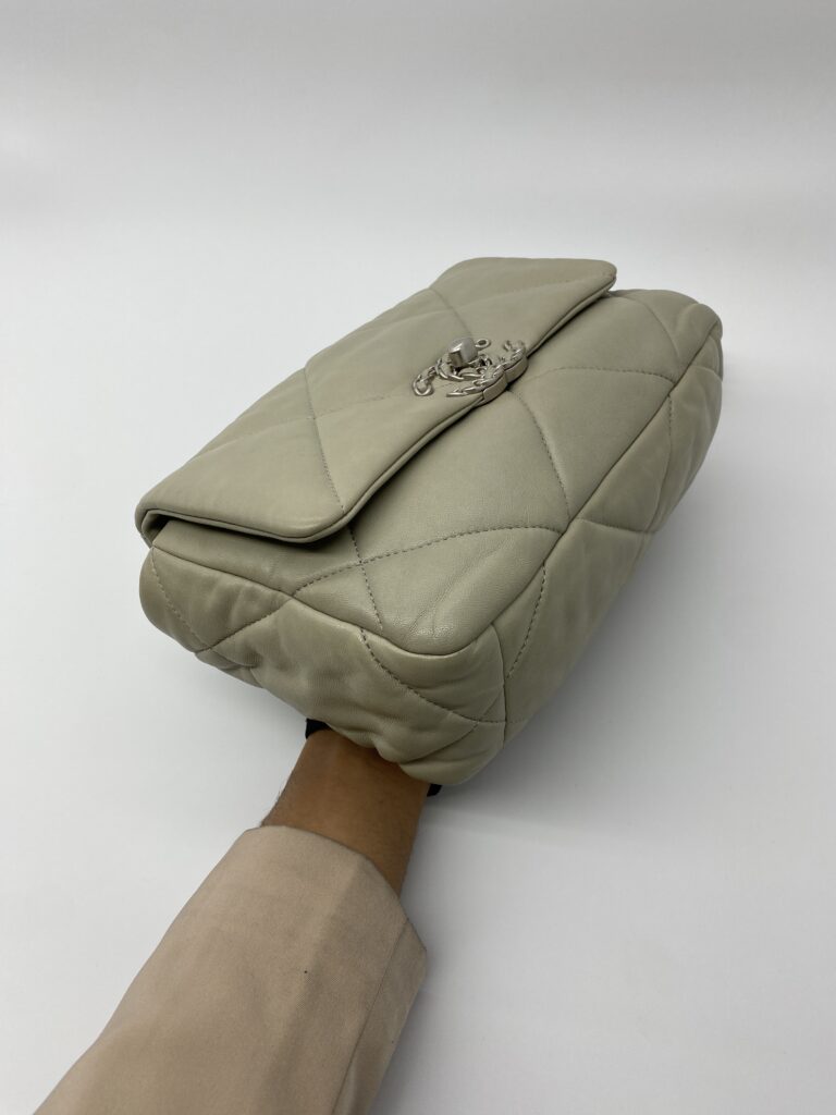 Chanel C19 Small Lambskin Light Grey SHW