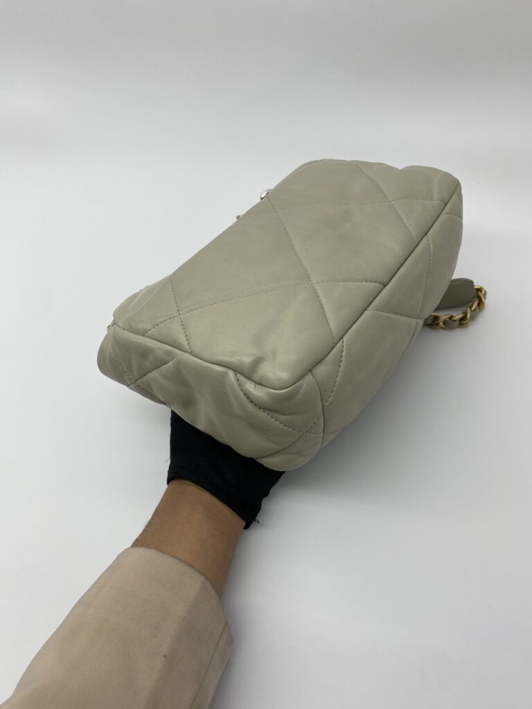 Chanel C19 Small Lambskin Light Grey SHW