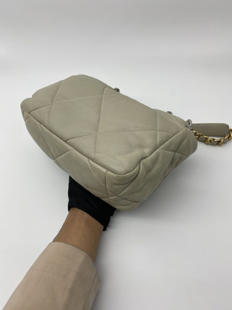 Chanel C19 Small Lambskin Light Grey SHW
