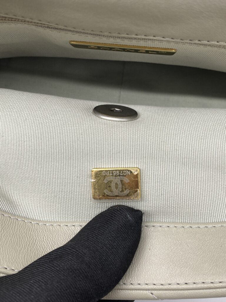Chanel C19 Small Lambskin Light Grey SHW