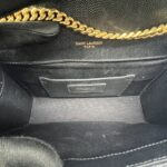 Saint Laurent Small Envelope Grained Black GHW