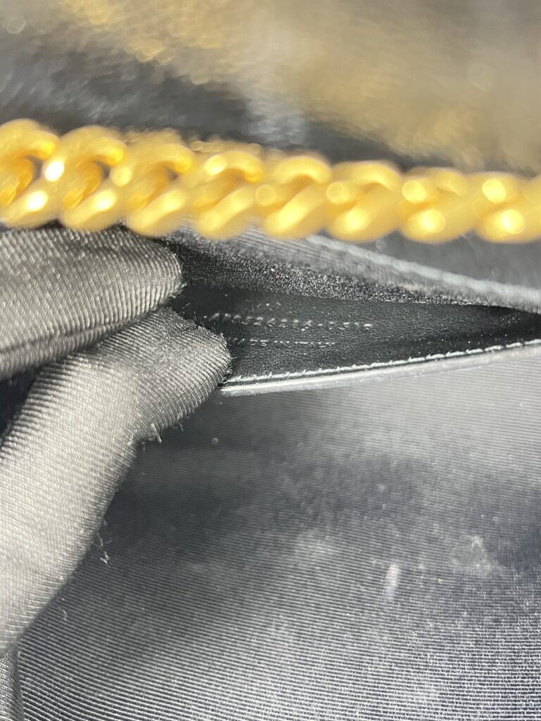 Saint Laurent Small Envelope Grained Black GHW