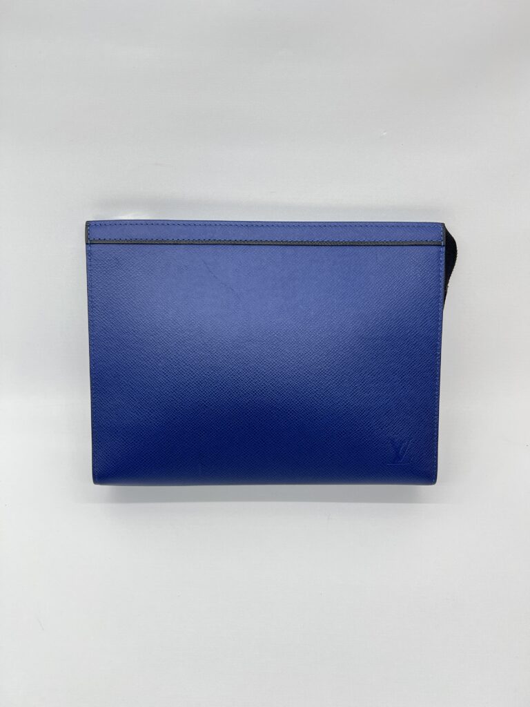 Louis Vuitton Pochette Voyage MM Taiga Cobalt Blue SHW