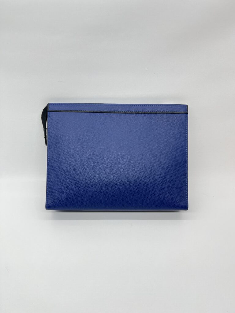 Louis Vuitton Pochette Voyage MM Taiga Cobalt Blue SHW