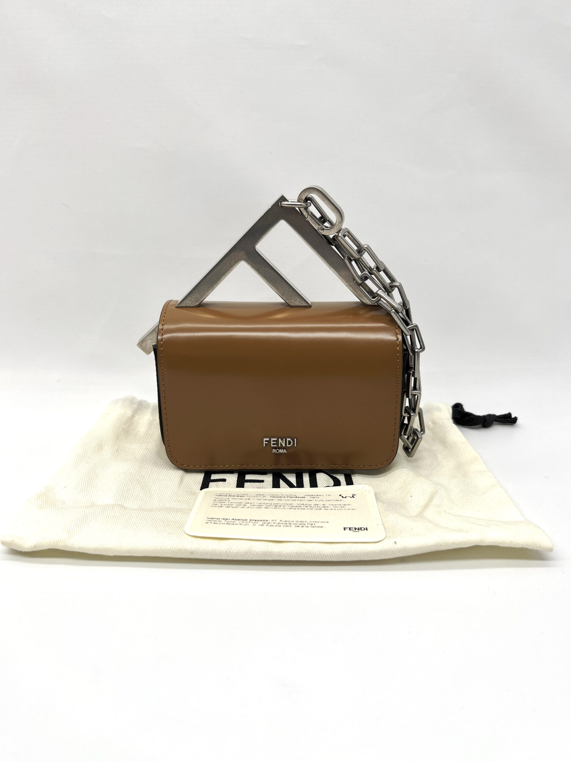 Fendi Nano First Sight Shiny Calfskin Caramello SHW
