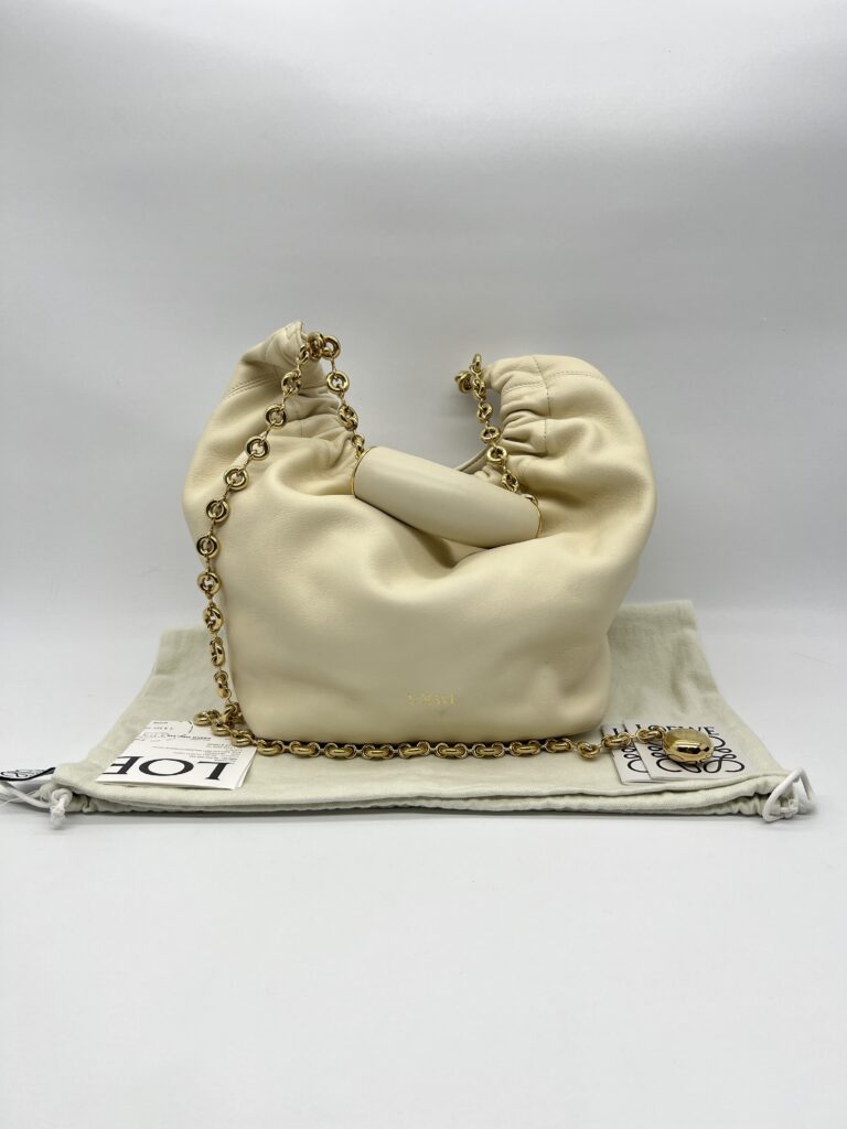 Loewe Squeeze Small Mellow Lambskin Ivory GHW