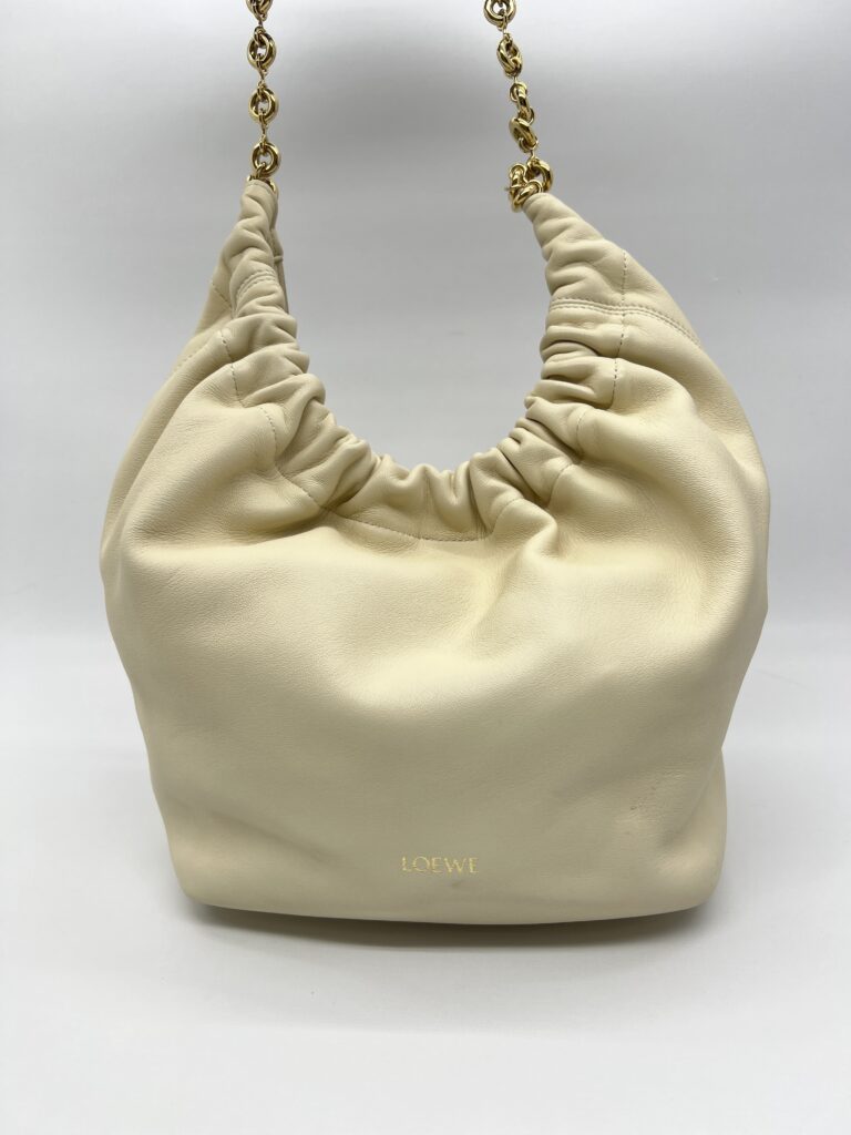 Loewe Squeeze Small Mellow Lambskin Ivory GHW