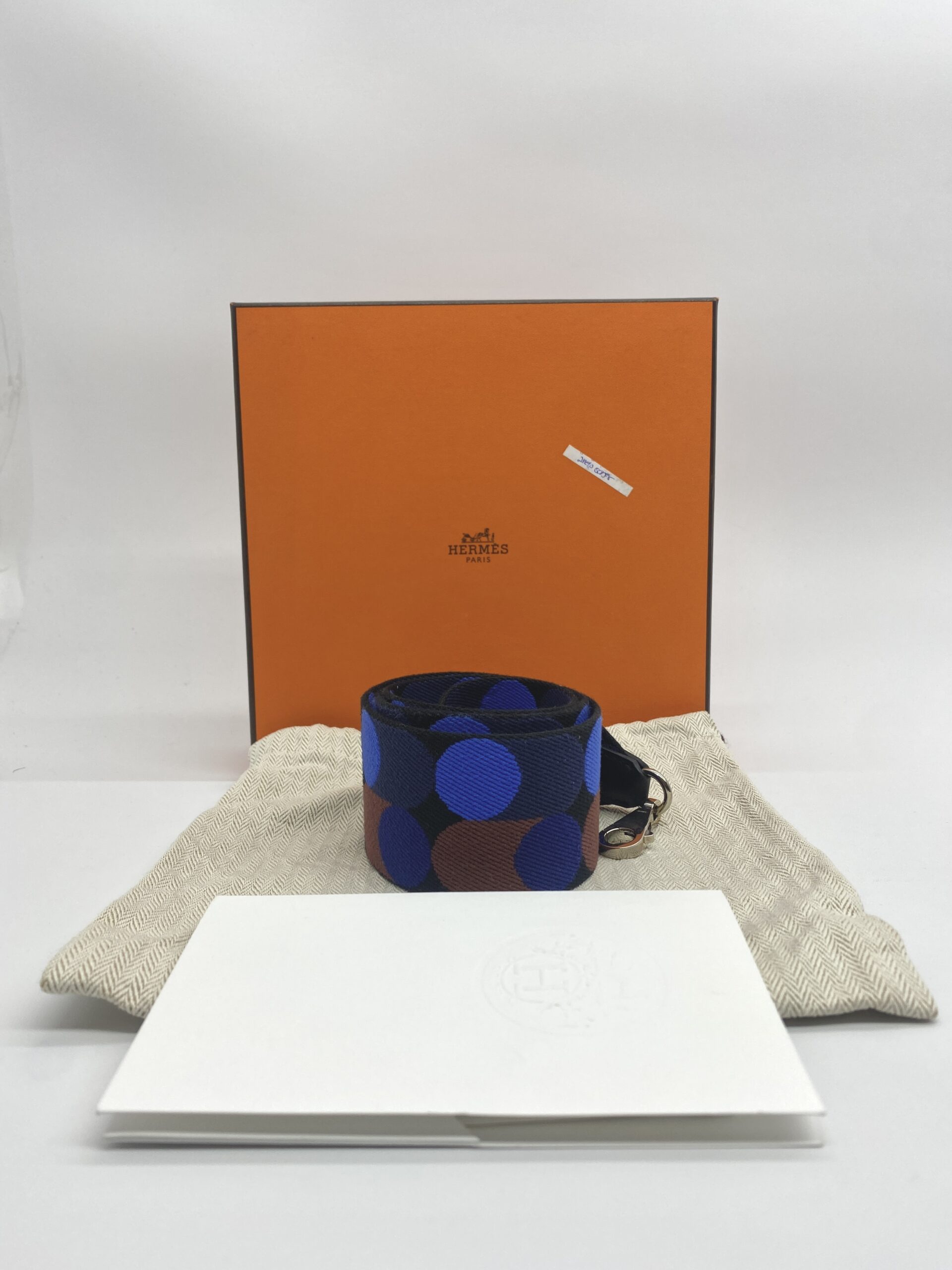 Hermes Sangle Flipperball Bag Noir/Bleu Saphir