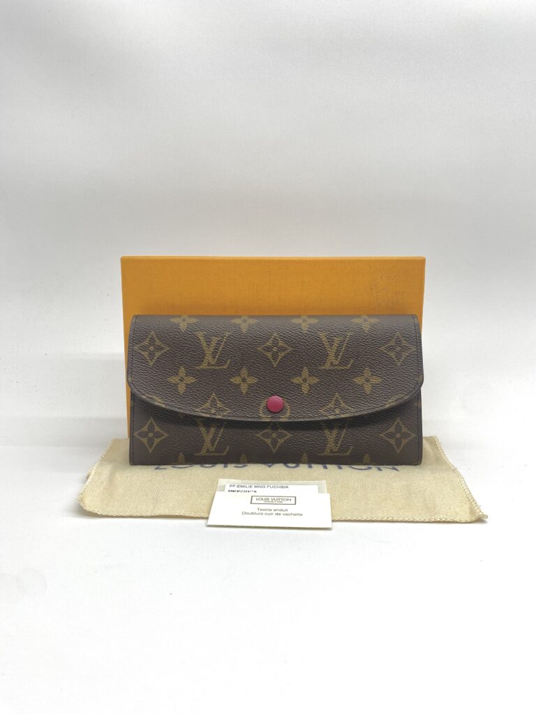 Louis Vuitton Emilie Wallet Monogram Fuchsia GHW