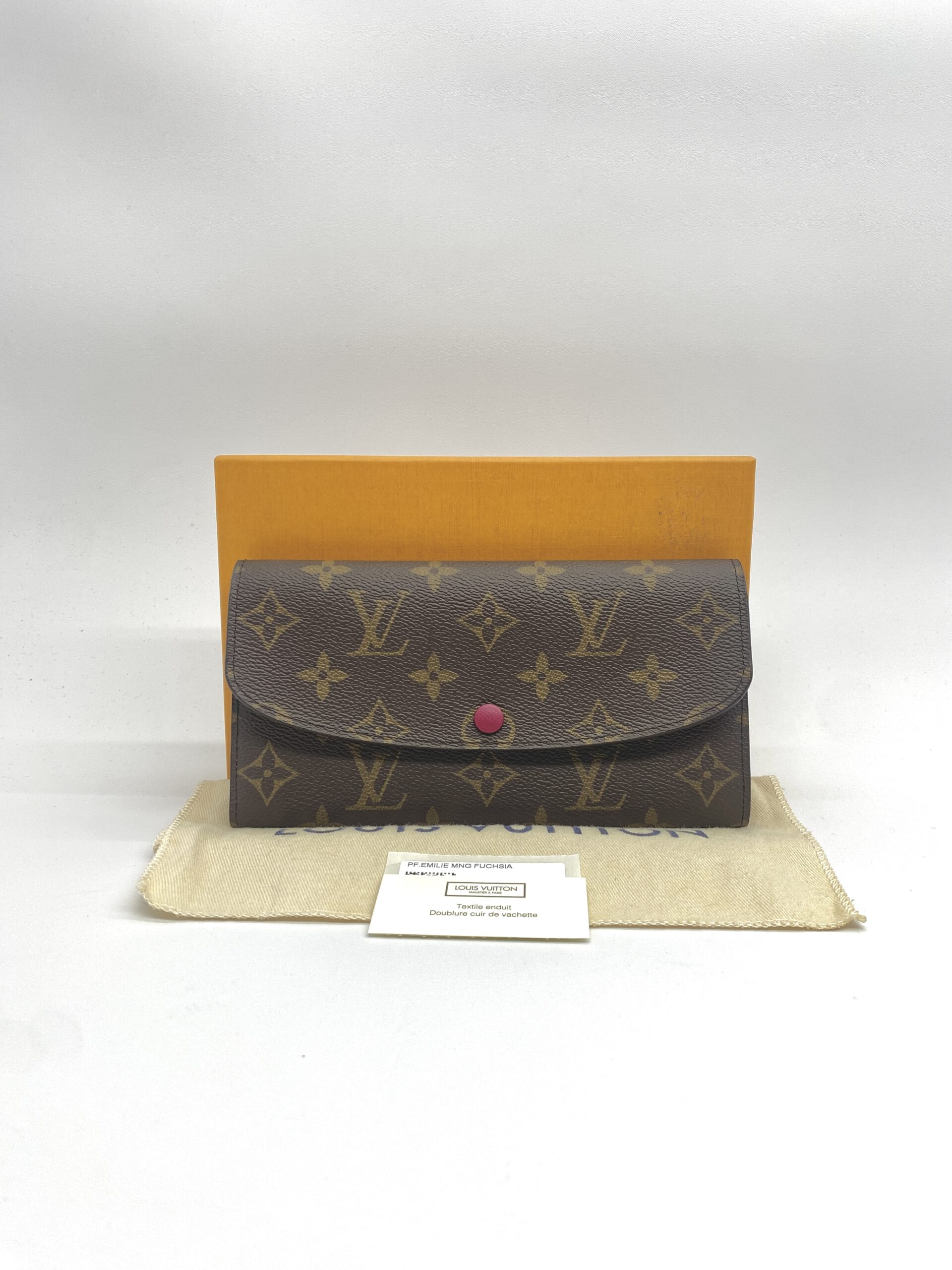 Louis Vuitton Emilie Wallet Monogram Fuchsia GHW