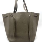 Celine Cabas Phantom Tote Grained Dark Taupe GHW