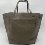 Celine Cabas Phantom Tote Grained Dark Taupe GHW