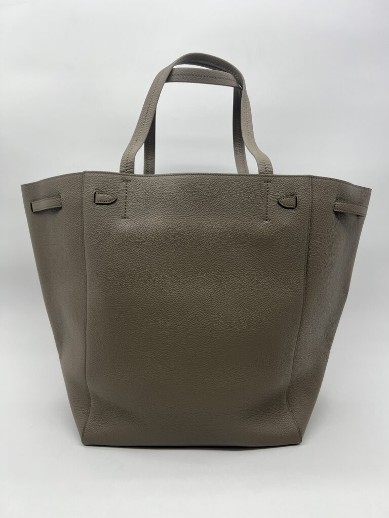 Celine Cabas Phantom Tote Grained Dark Taupe GHW