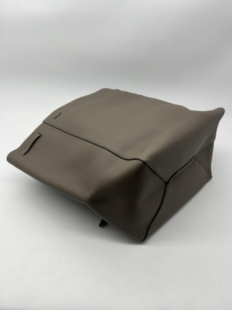 Celine Cabas Phantom Tote Grained Dark Taupe GHW
