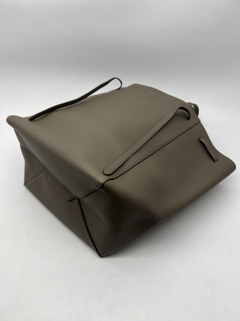 Celine Cabas Phantom Tote Grained Dark Taupe GHW