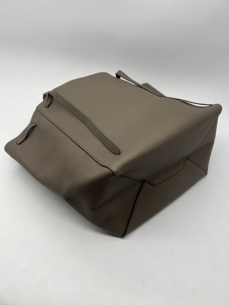 Celine Cabas Phantom Tote Grained Dark Taupe GHW