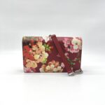 Gucci Wallet On Chain Leather Red Blooms SHW