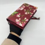 Gucci Wallet On Chain Leather Red Blooms SHW
