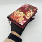 Gucci Wallet On Chain Leather Red Blooms SHW