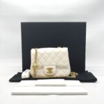 Chanel Pearl Crush Mini Square Lambskin White GHW