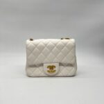 Chanel Pearl Crush Mini Square Lambskin White GHW
