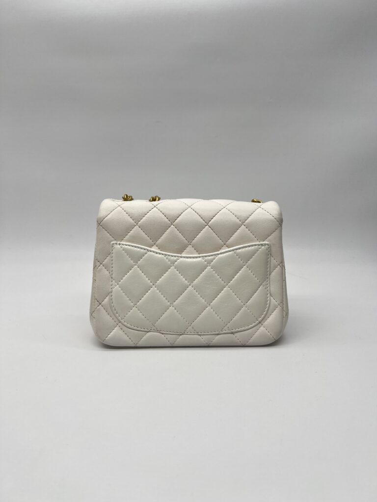 Chanel Pearl Crush Mini Square Lambskin White GHW