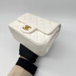 Chanel Pearl Crush Mini Square Lambskin White GHW