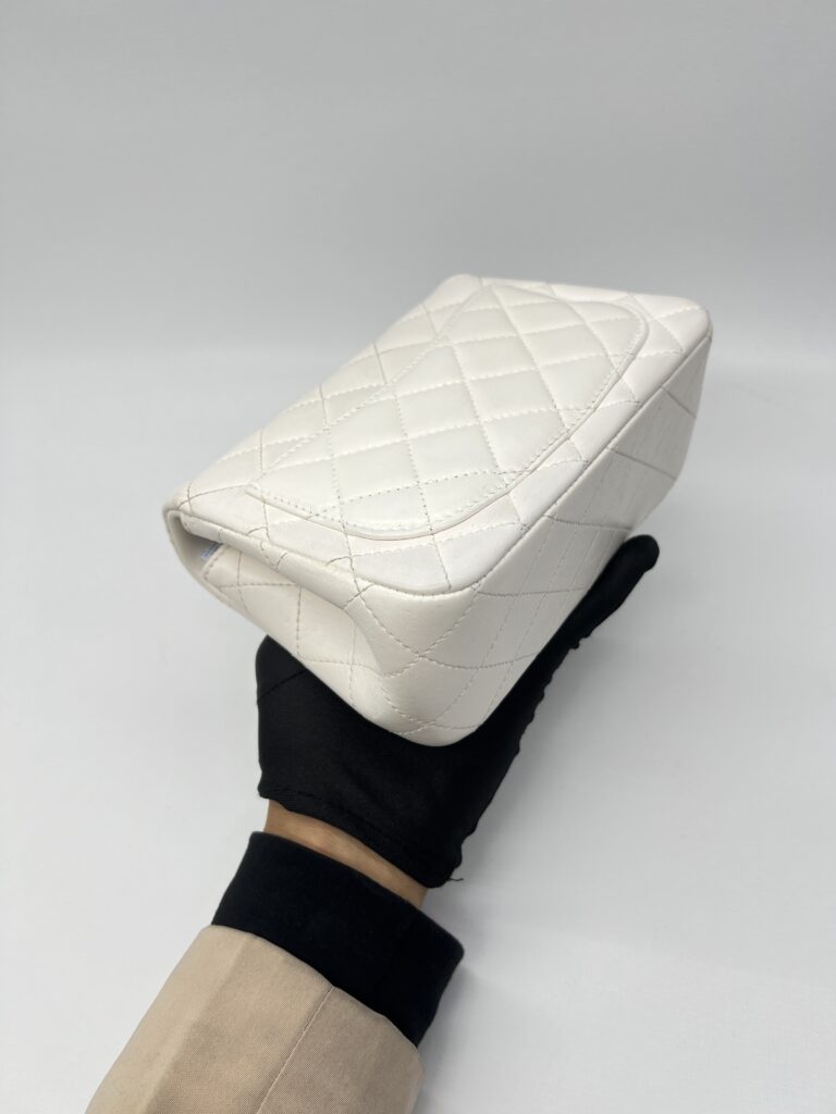 Chanel Pearl Crush Mini Square Lambskin White GHW