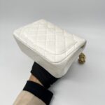 Chanel Pearl Crush Mini Square Lambskin White GHW