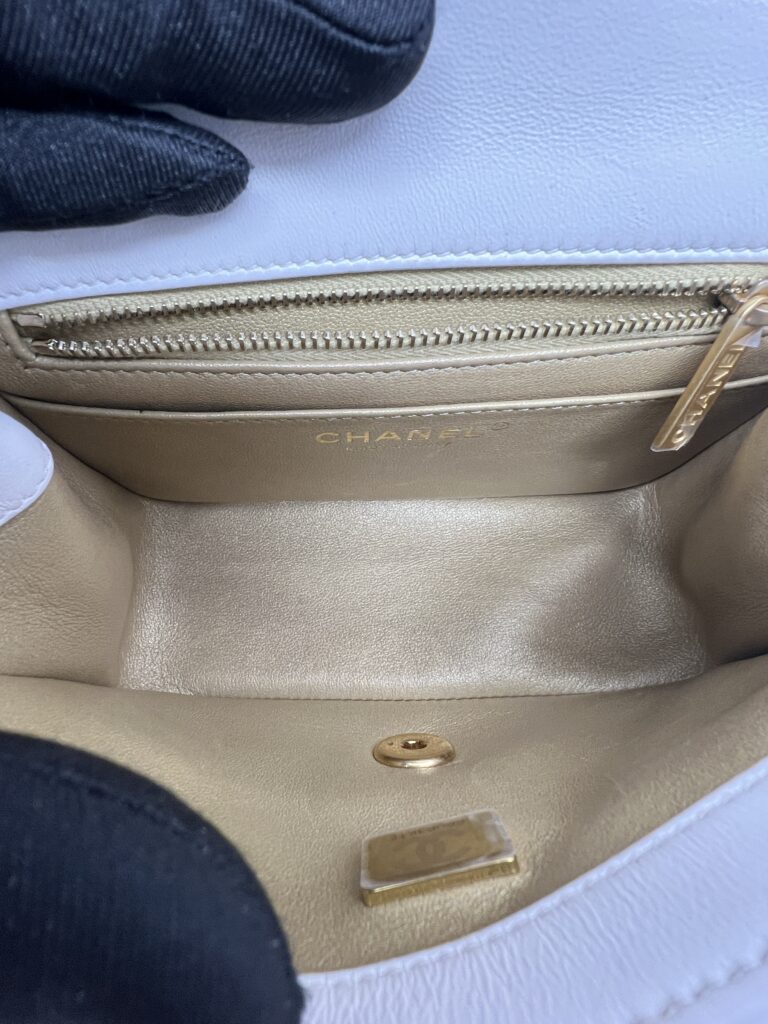 Chanel Pearl Crush Mini Square Lambskin White GHW
