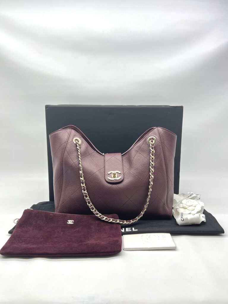 Chanel Shopping Bag Caviar Bordeaux GHW