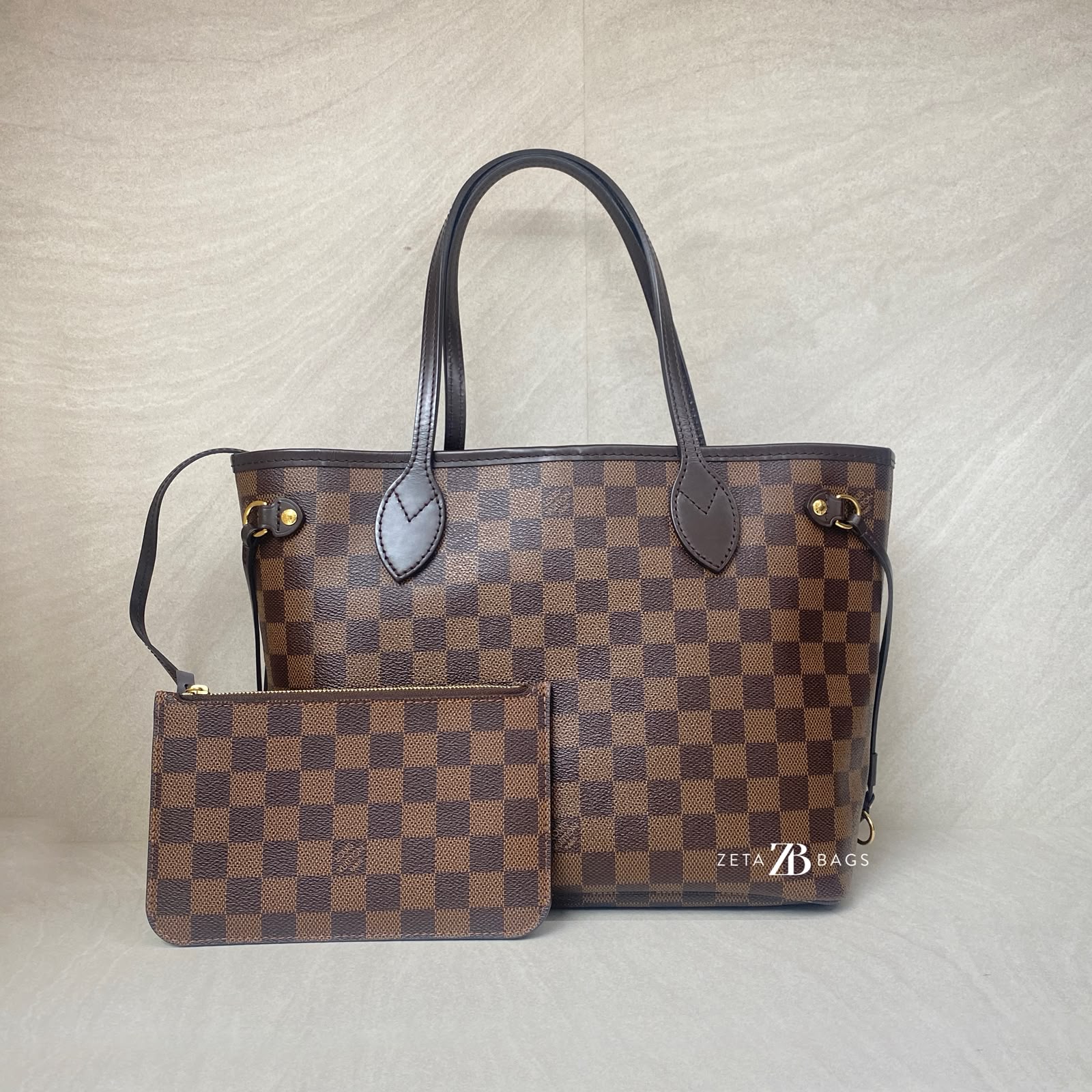 Louis Vuitton Neverfull PM Damier Ebene Rouge GHW