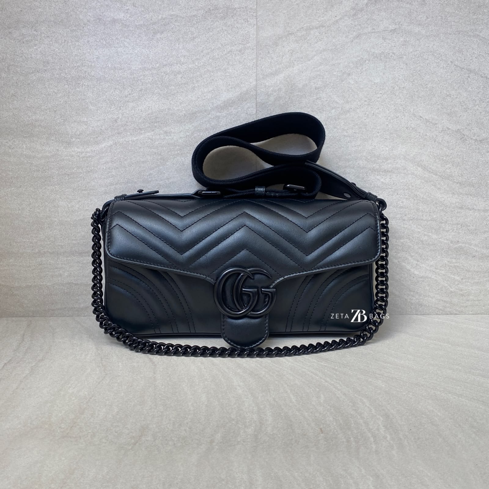 Gucci GG Marmount Shoulder All Black