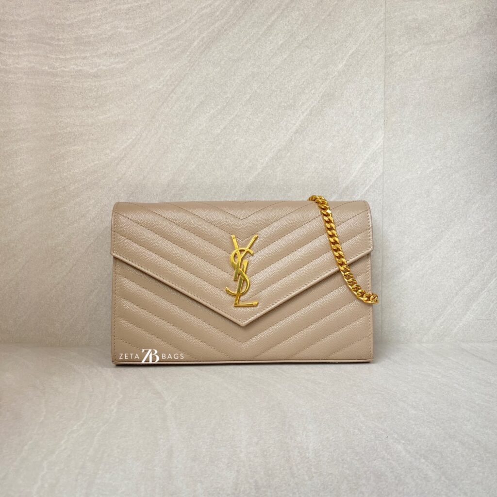 Saint Laurent Woc 22 Grained Nude GHW