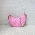 Chanel Half Moon Chain Hobo Bag Pink GHW