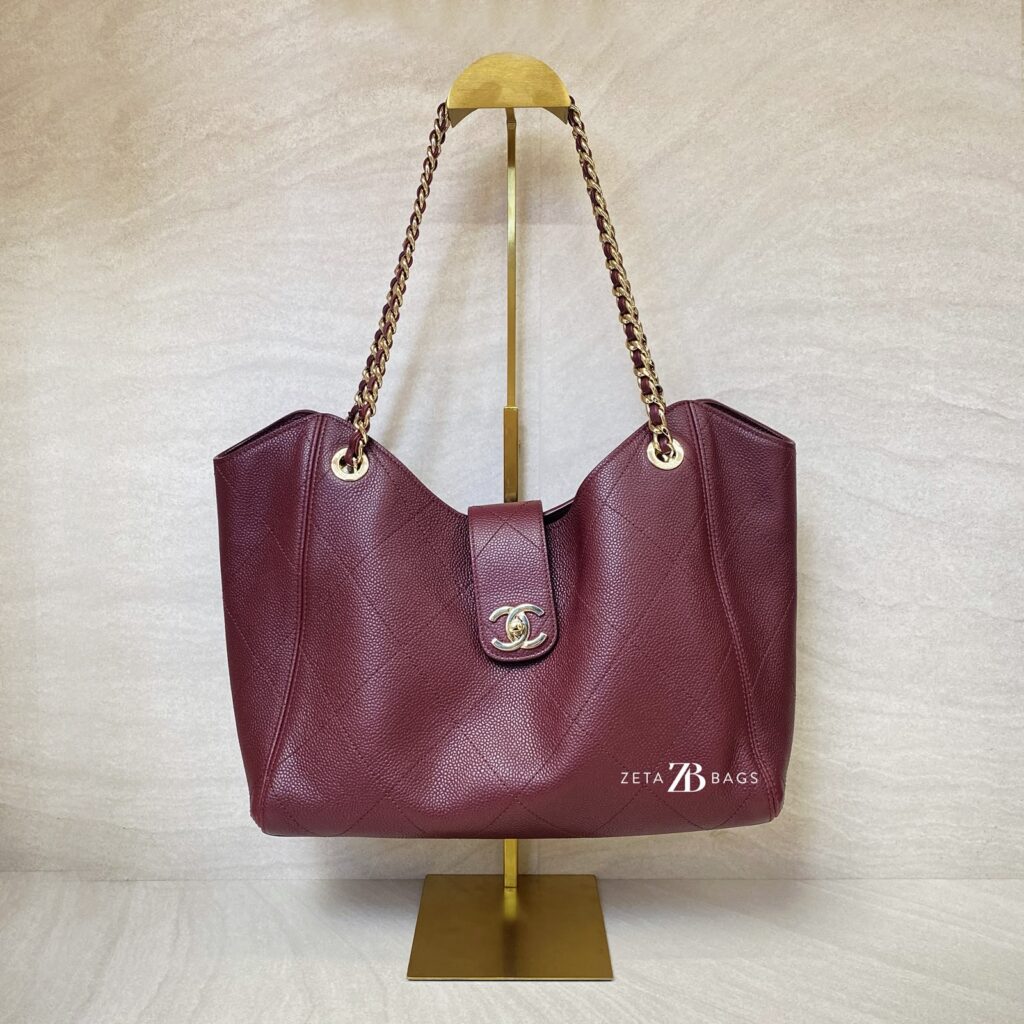 Chanel Shopping Bag Caviar Bordeaux GHW