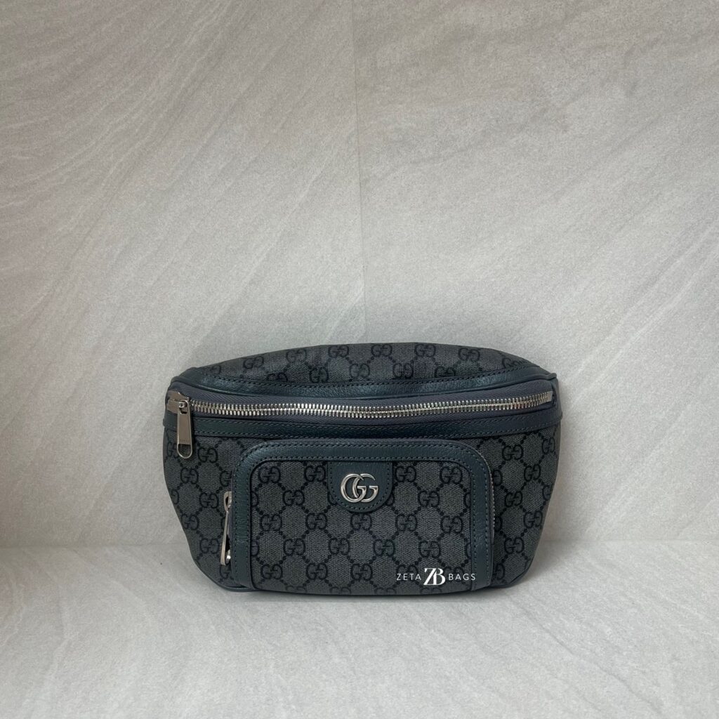 Gucci Ophidia Belt Bag GG Supreme Grey SHW