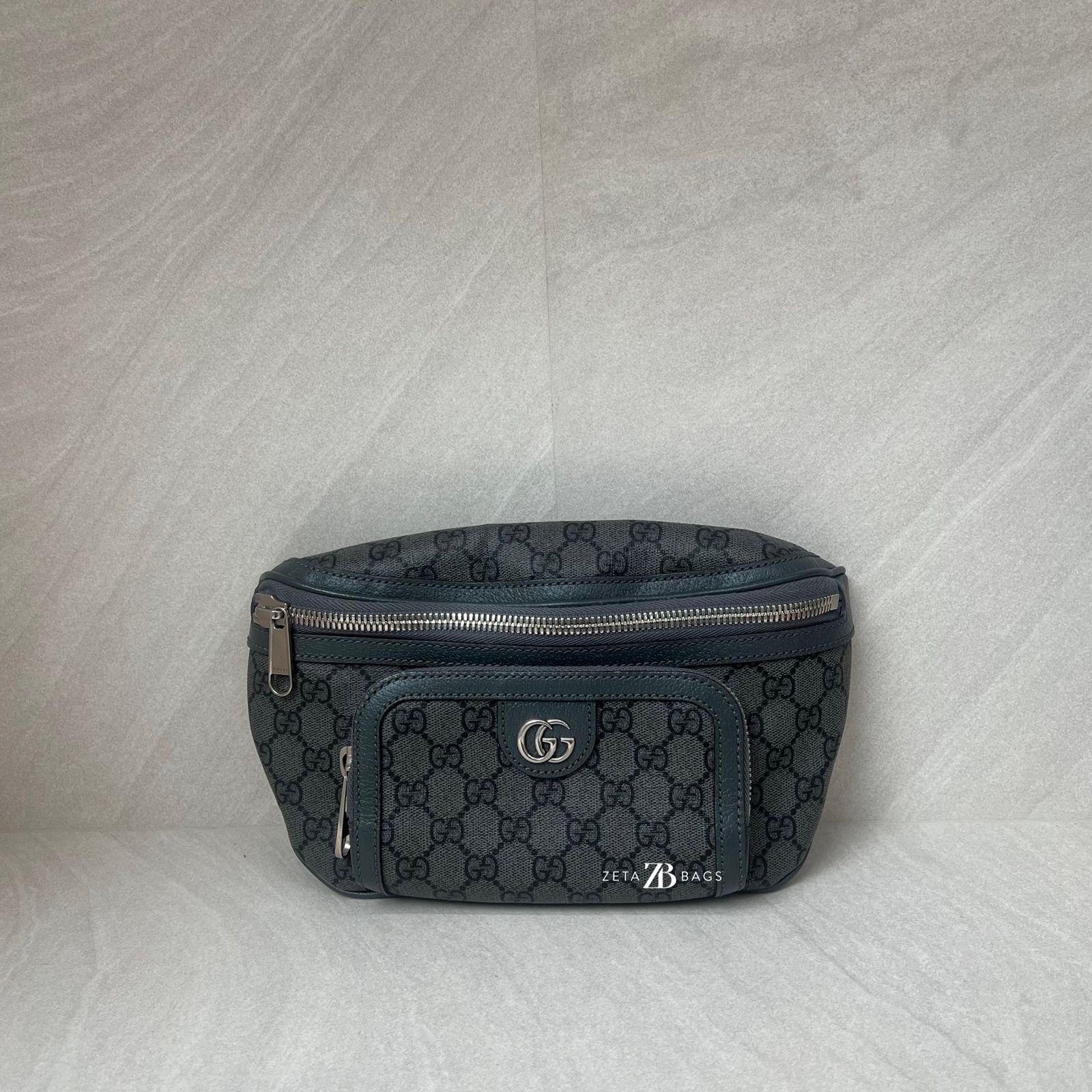 Gucci Ophidia Belt Bag GG Supreme Grey SHW