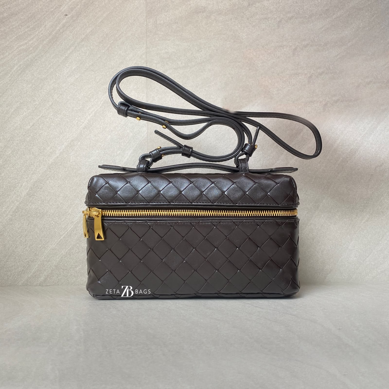 Bottega Veneta Bang Bang Vanity Case Intrecciato Fondant GHW