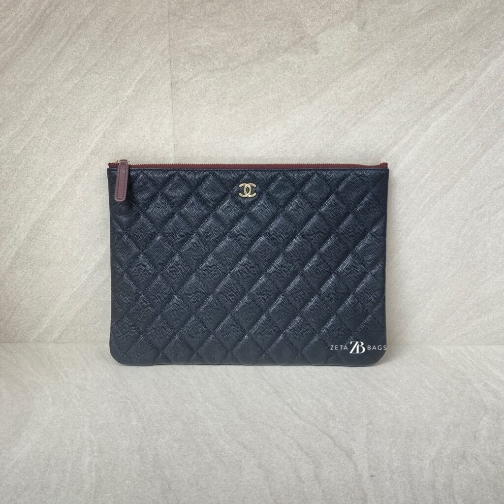 Chanel O Case Caviar Black LGHW