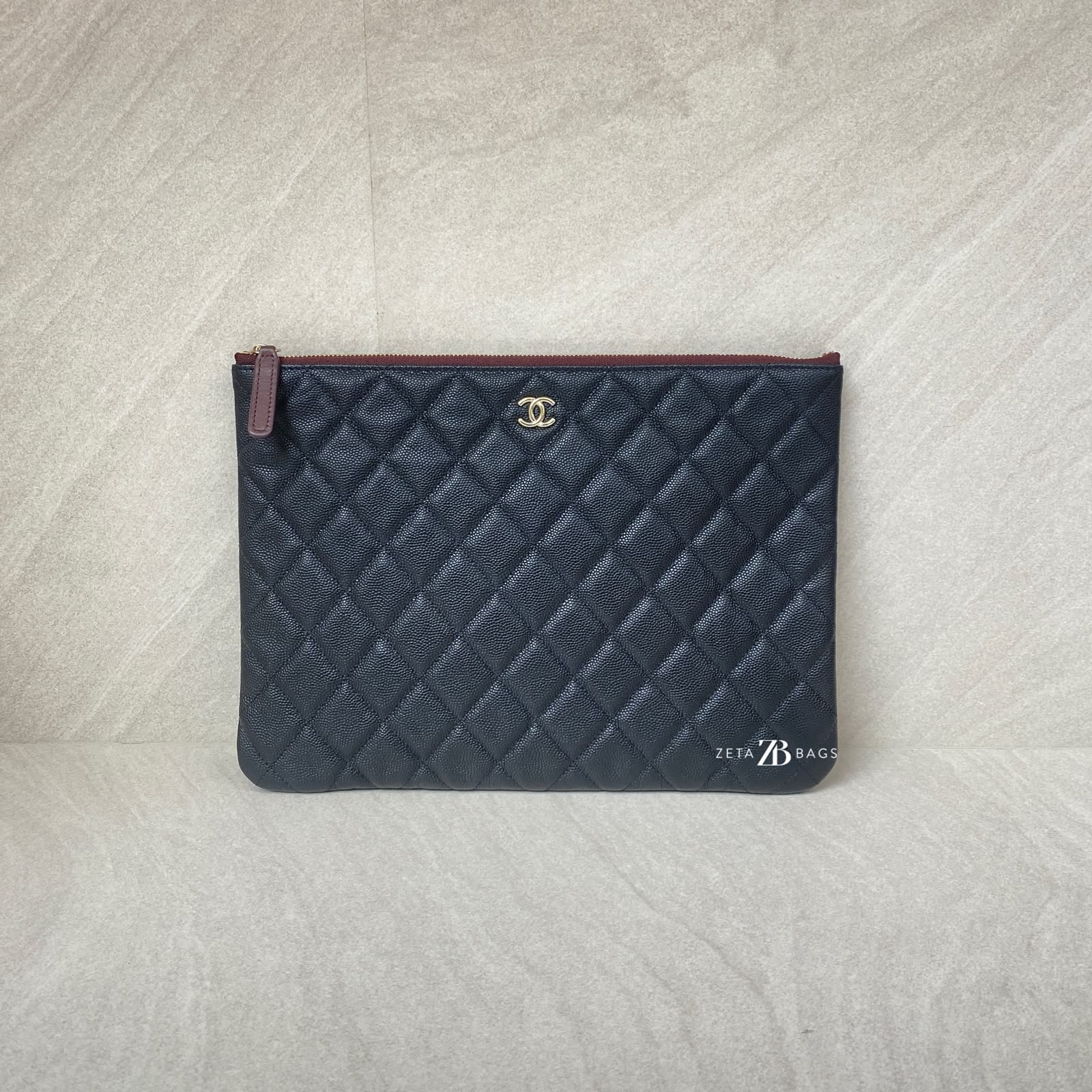 Chanel O Case Caviar Black LGHW