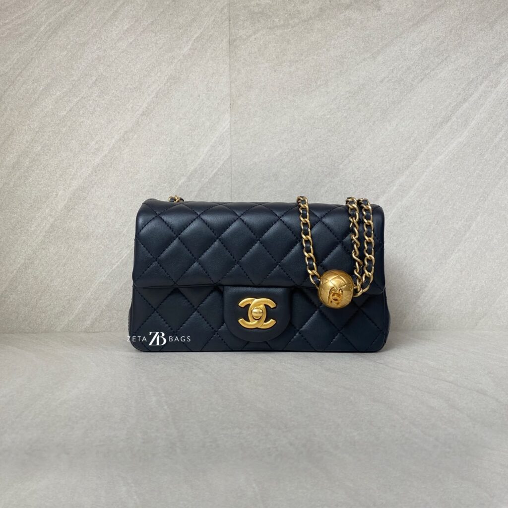 Chanel Mini Rectangular Pearl Lambskin Black GHW