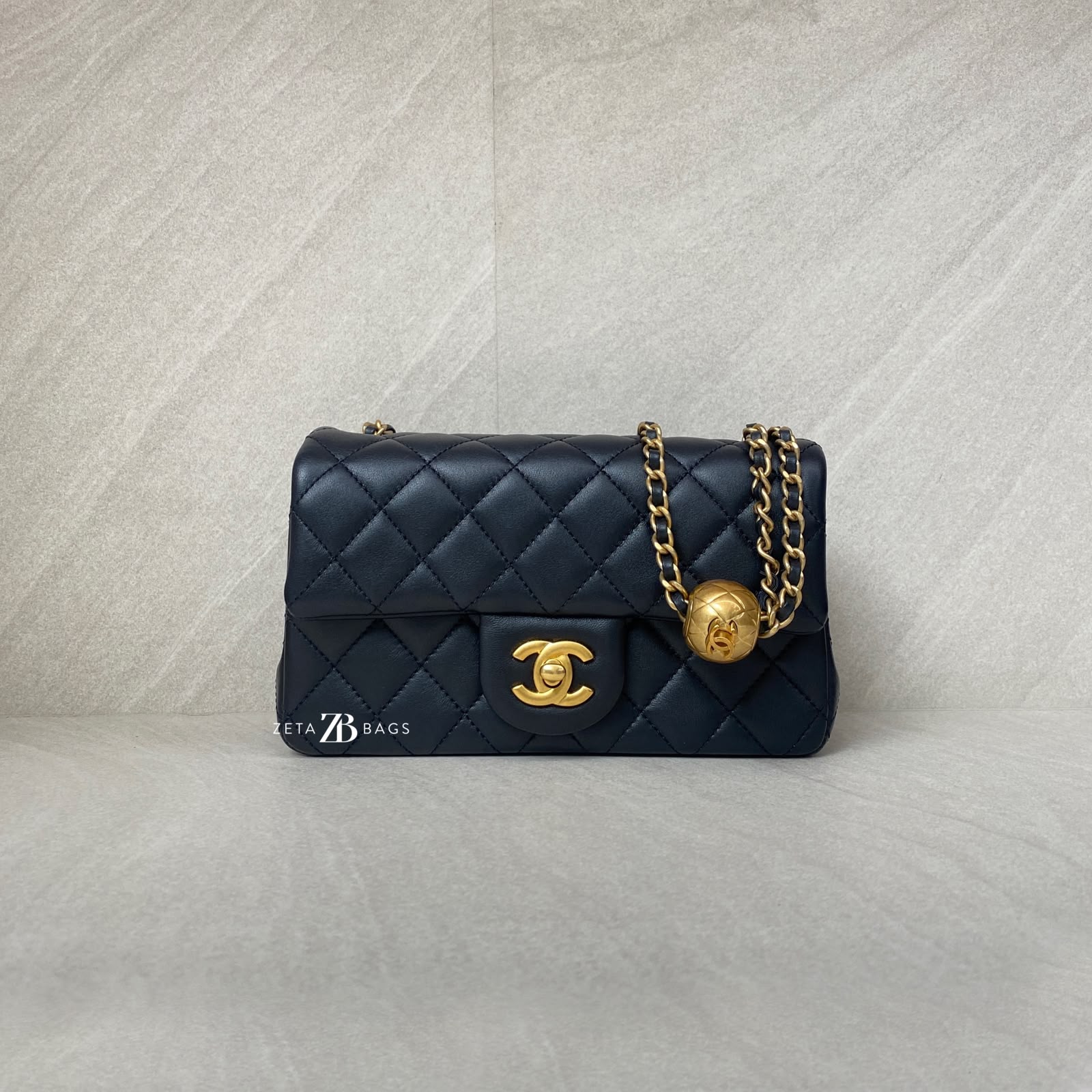 Chanel Mini Rectangular Pearl Lambskin Black GHW