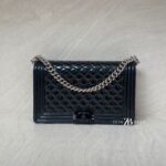 Chanel Boy 28 Vernis Black SHW