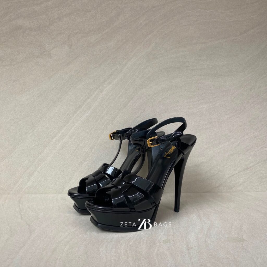 Saint Laurent Tribute Heels Shint Black