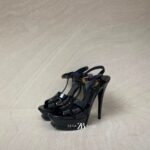 Saint Laurent Tribute Heels Shint Black