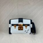 Louis Vuitton Trunk Clutch Epi Black White GHW