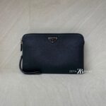 Prada Clutch Saffiano Black SHW