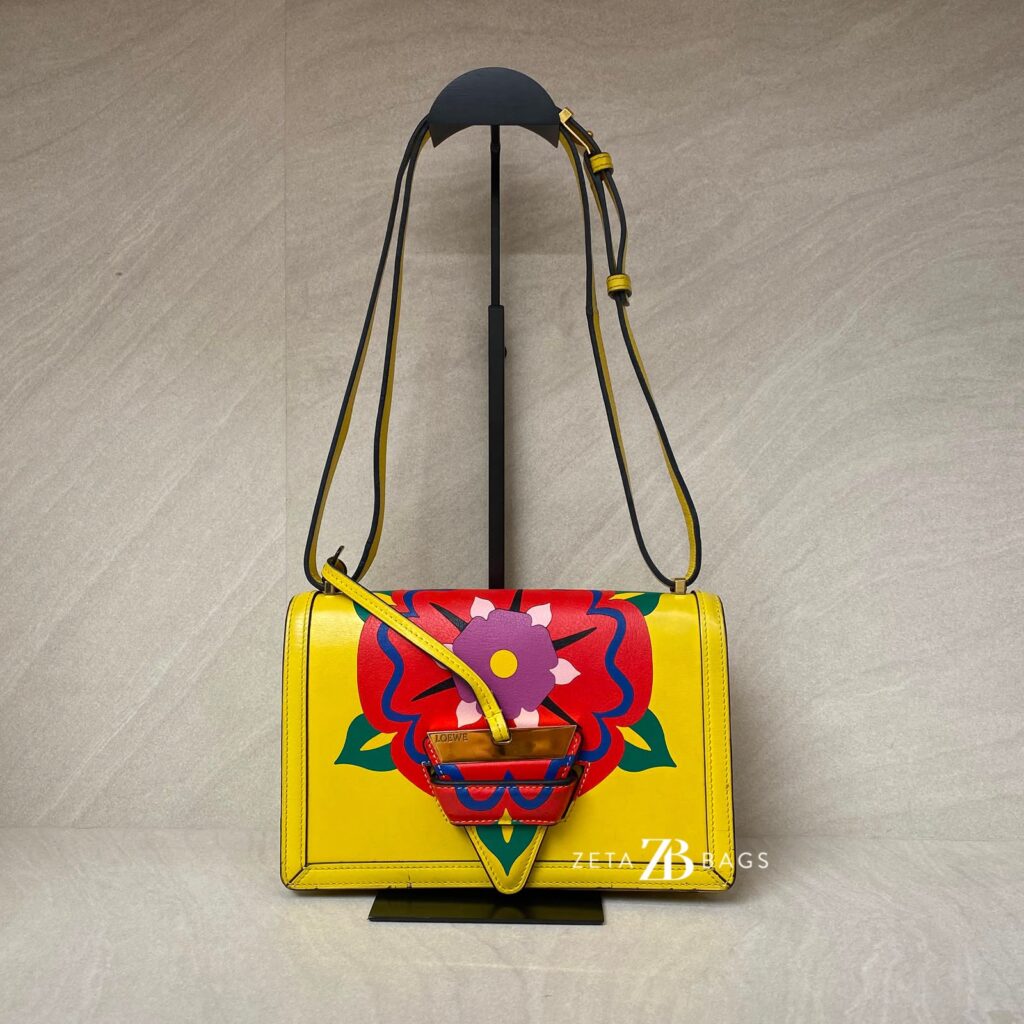Loewe Barcelona Flap Yellow Floral Red GHW