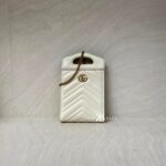 Gucci GG Marmont Slip Handle Matelasse White GHW